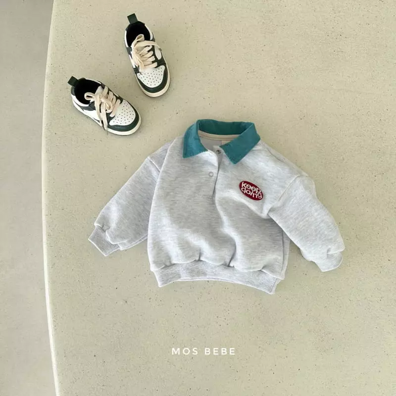Mos Bebe - Korean Baby Fashion - #babyfashion - Going Collar Sweatshirt - 7