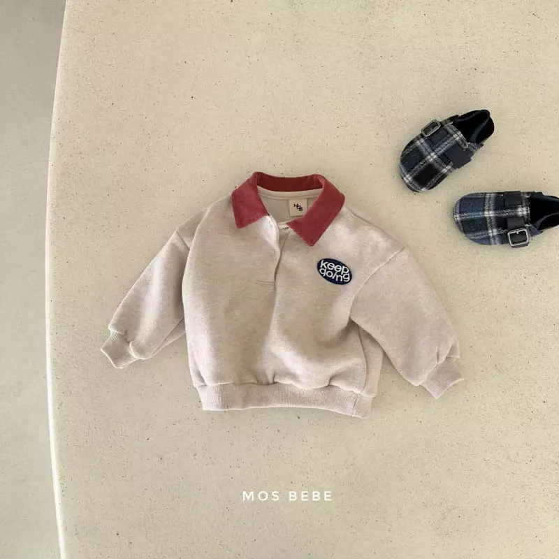 Mos Bebe - Korean Baby Fashion - #babyfever - Going Collar Sweatshirt - 8