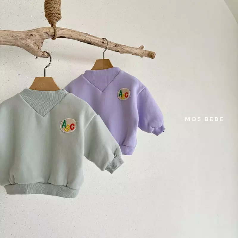 Mos Bebe - Korean Baby Fashion - #babygirlfashion - Abc Half Turtleneck Sweatshirt - 10
