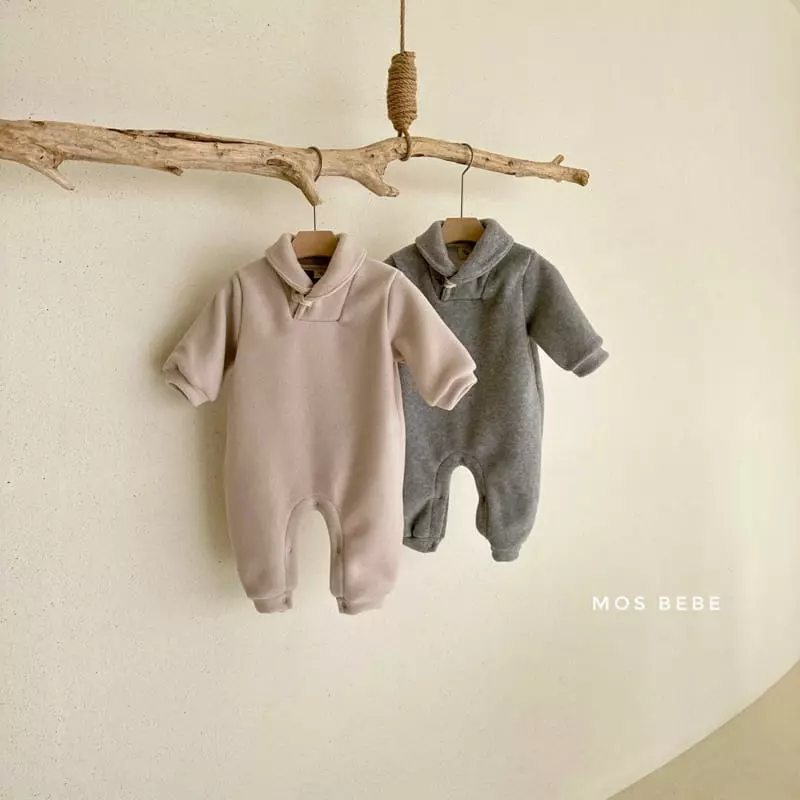 Mos Bebe - Korean Baby Fashion - #babyootd - Fluffy Shawl Bodysuit