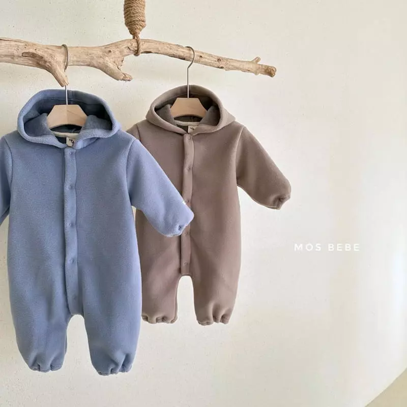 Mos Bebe - Korean Baby Fashion - #babyoutfit - Grady hoody Bodysuit - 2