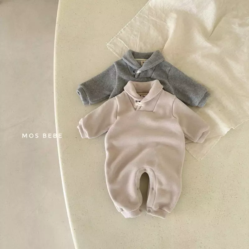 Mos Bebe - Korean Baby Fashion - #babyoutfit - Fluffy Shawl Bodysuit - 4