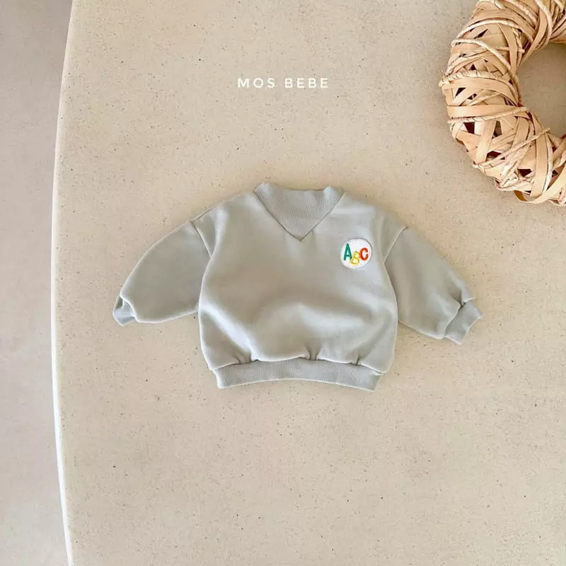 Mos Bebe - Korean Baby Fashion - #onlinebabyboutique - Abc Half Turtleneck Sweatshirt - 2