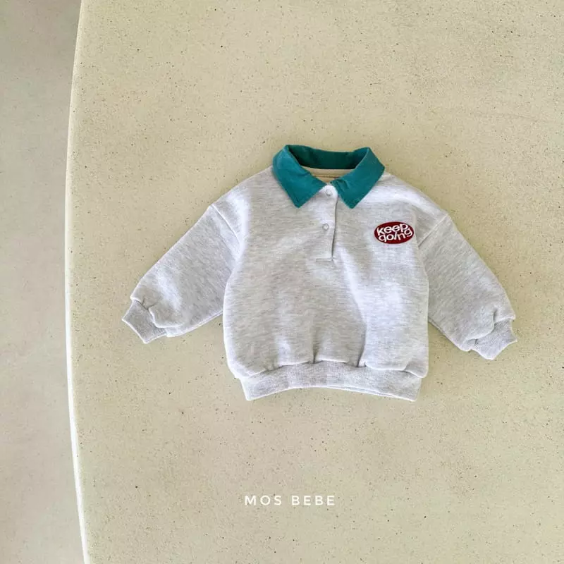 Mos Bebe - Korean Baby Fashion - #onlinebabyboutique - Going Collar Sweatshirt