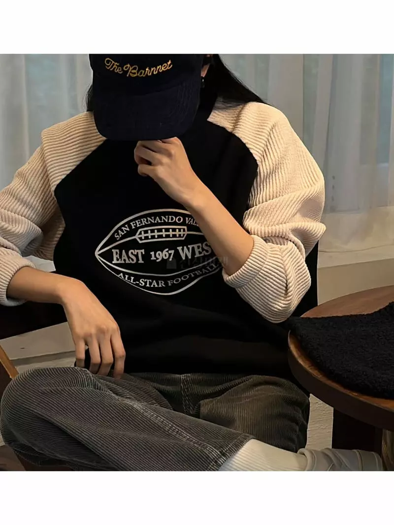 Nan - Korean Women Fashion - #momslook - Rugby Sweatshirt - 3