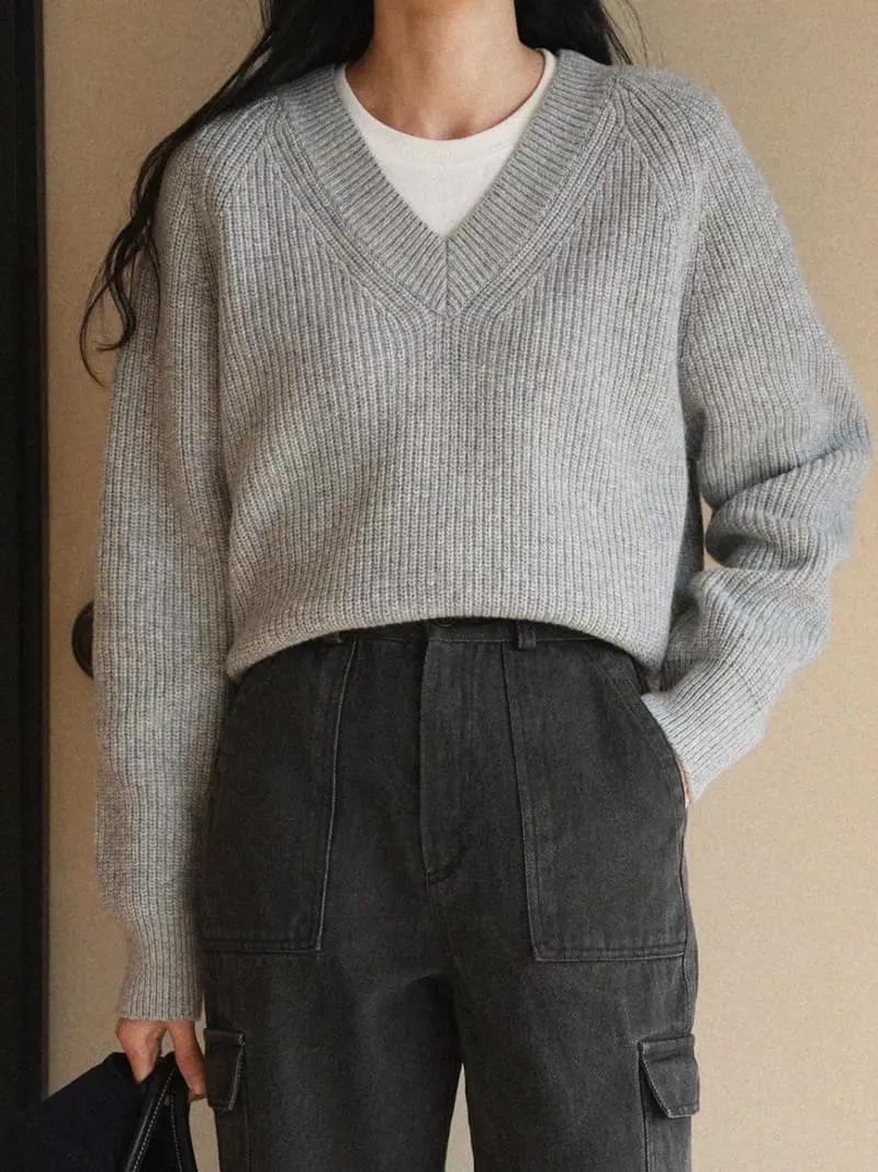 Nan - Korean Women Fashion - #momslook - Mild V Neck Jacket - 4