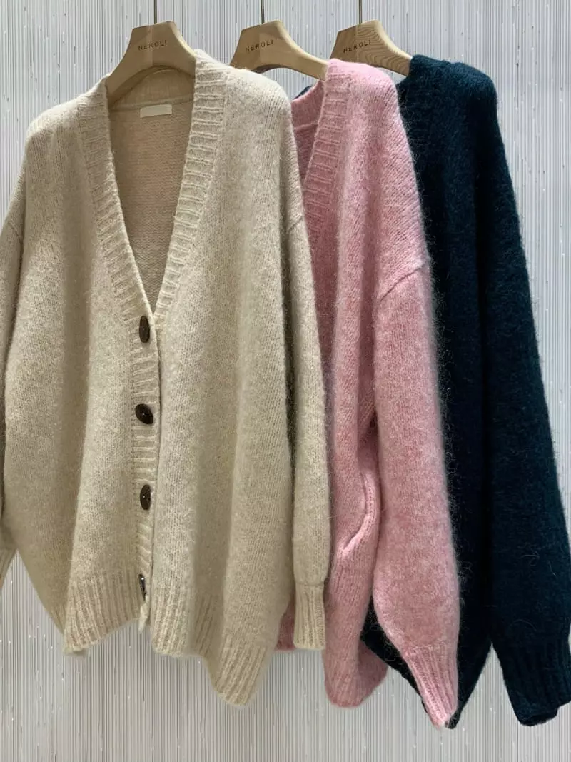 Neroli36 - Korean Women Fashion - #momslook - Kid Mohair Cardigan - 9