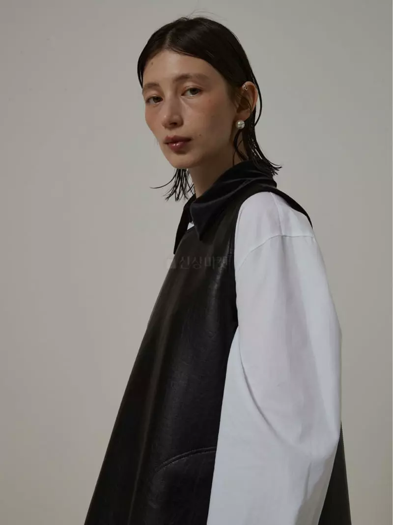 Neroli36 - Korean Women Fashion - #restrostyle - Velvet Collar Shirt
