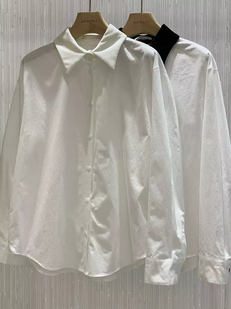 Neroli36 - Korean Women Fashion - #thelittlethings - Velvet Collar Shirt - 5