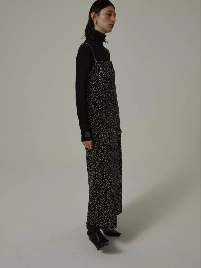 Neroli36 - Korean Women Fashion - #vintagekidsstyle - Flower Velvet One-piece - 3