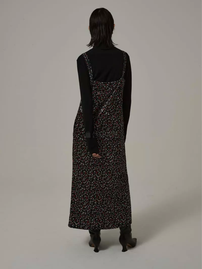 Neroli36 - Korean Women Fashion - #womensfashion - Flower Velvet One-piece