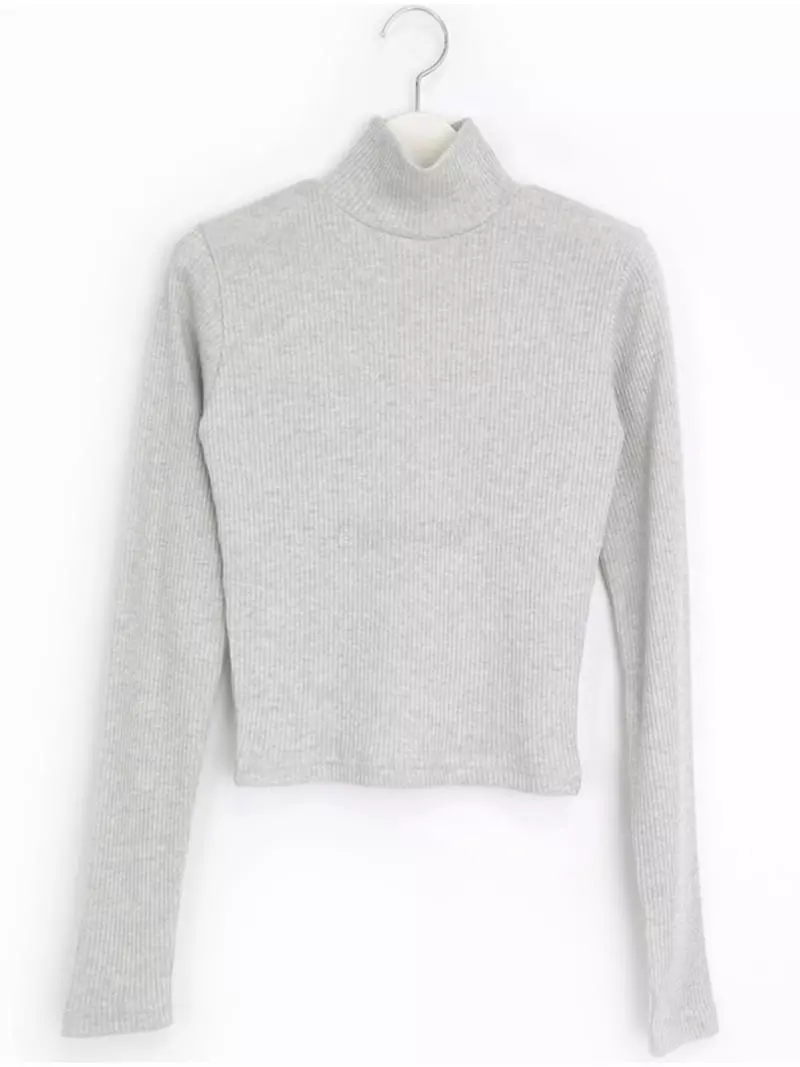 Neuter - Korean Women Fashion - #momslook - Shine Rib Turtleneck Tee - 11