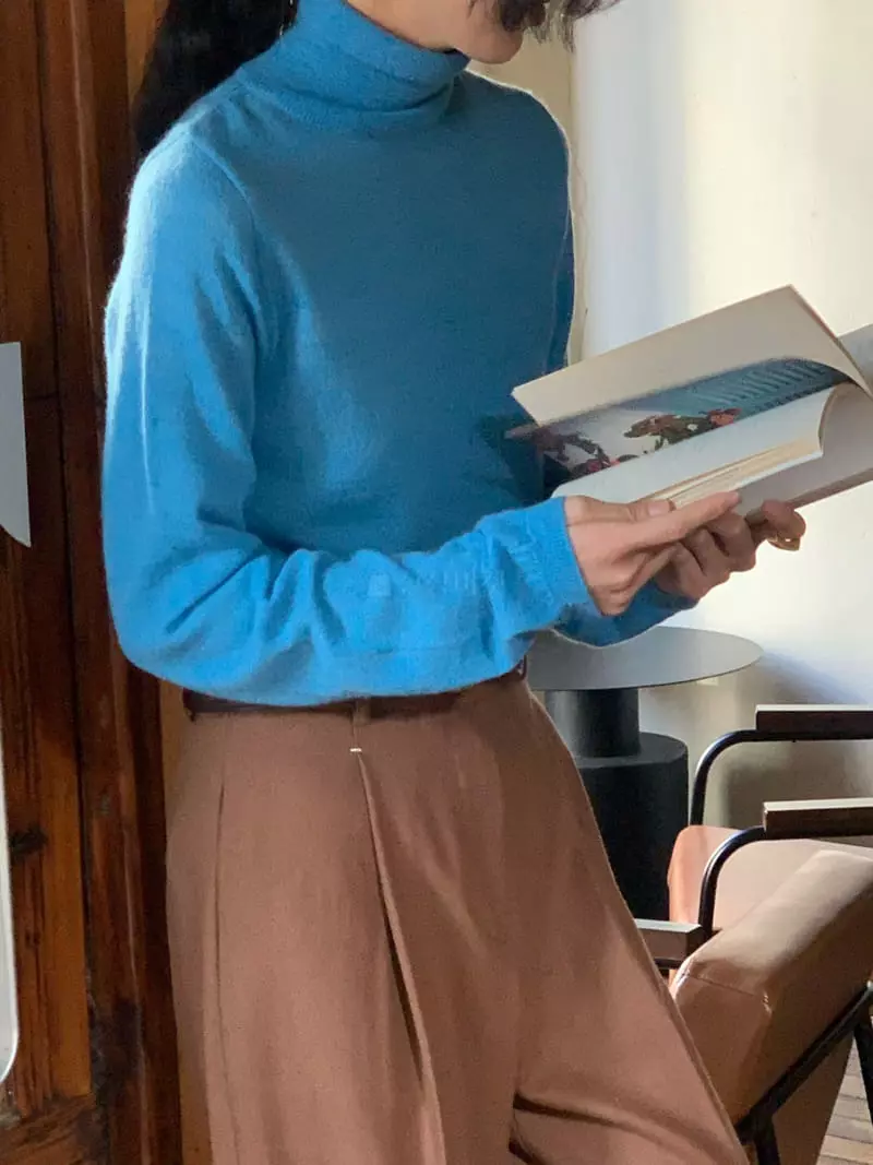 Normal - Korean Women Fashion - #momslook - Baby Alpaca Turtleneck Tee - 3
