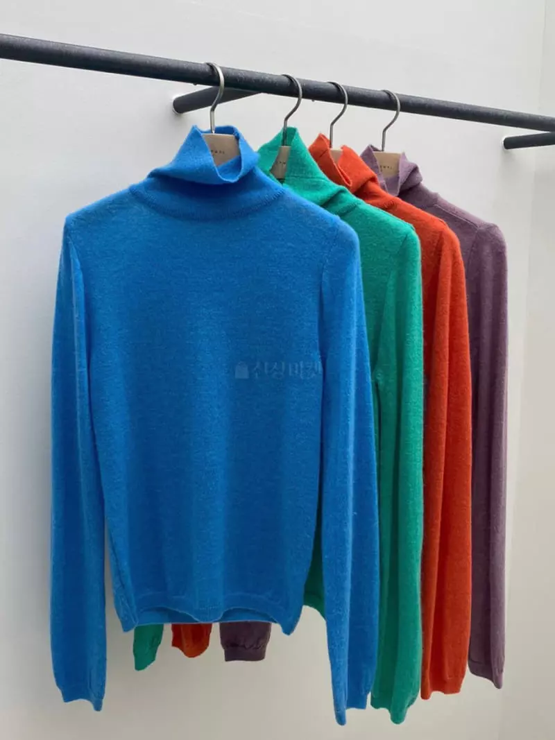 Normal - Korean Women Fashion - #momslook - Baby Alpaca Turtleneck Tee - 9