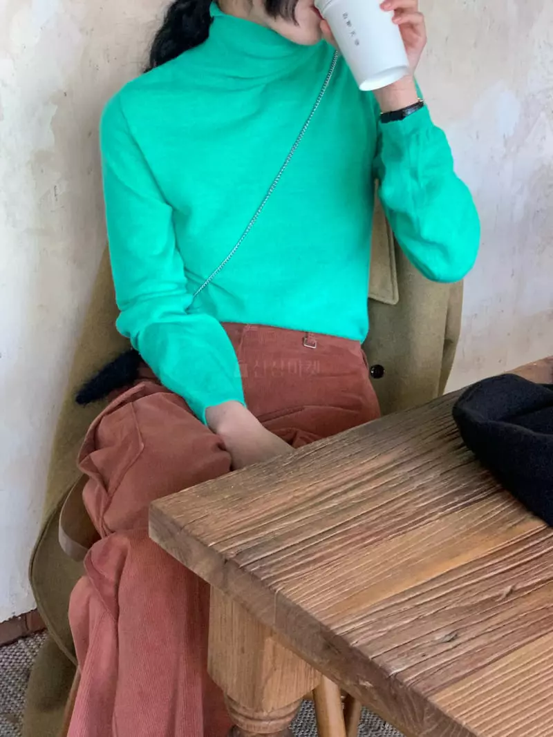 Normal - Korean Women Fashion - #womensfashion - Baby Alpaca Turtleneck Tee - 6