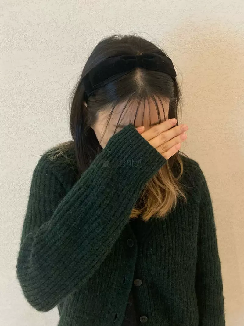 Nouveau - Korean Women Fashion - #momslook - Velvet Ribbon Hiarband - 2