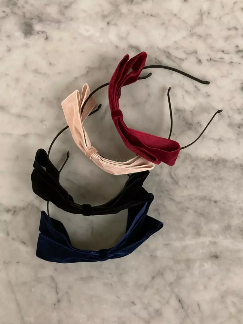 Nouveau - Korean Women Fashion - #womensfashion - Velvet Ribbon Hiarband - 4