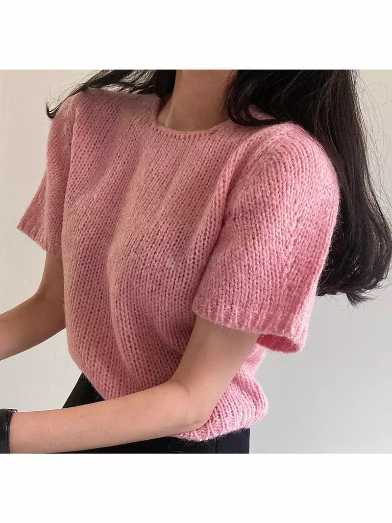 Ondo - Korean Women Fashion - #momslook - Alpaca Puff Tee - 5