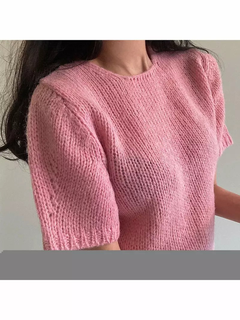 Ondo - Korean Women Fashion - #womensfashion - Alpaca Puff Tee - 6