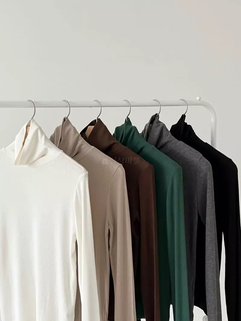 Oneand - Korean Women Fashion - #romanticstyle - Basic Turtleneck Tee - 7