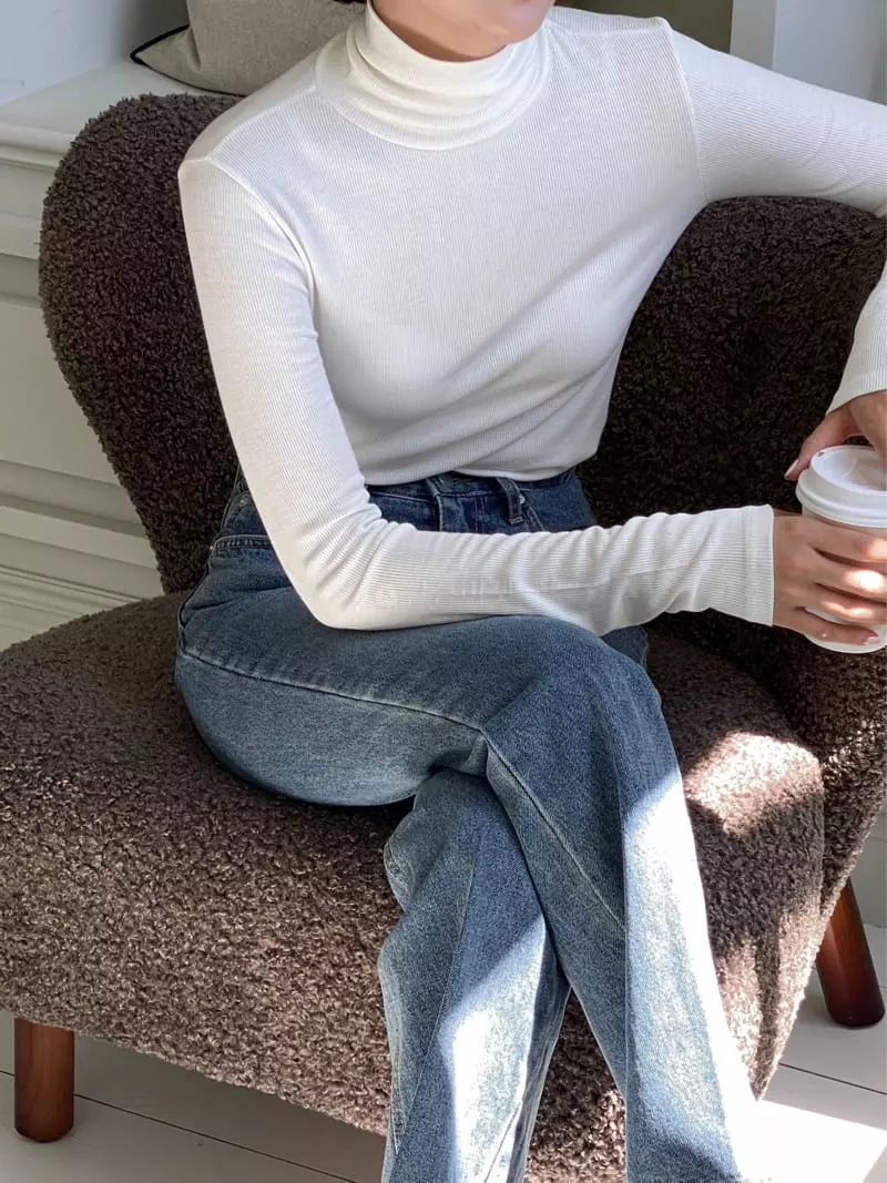 Oneand - Korean Women Fashion - #shopsmall - Basic Turtleneck Tee - 8