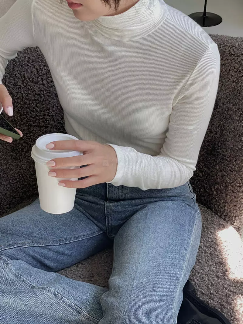 Oneand - Korean Women Fashion - #thatsdarling - Basic Turtleneck Tee - 9
