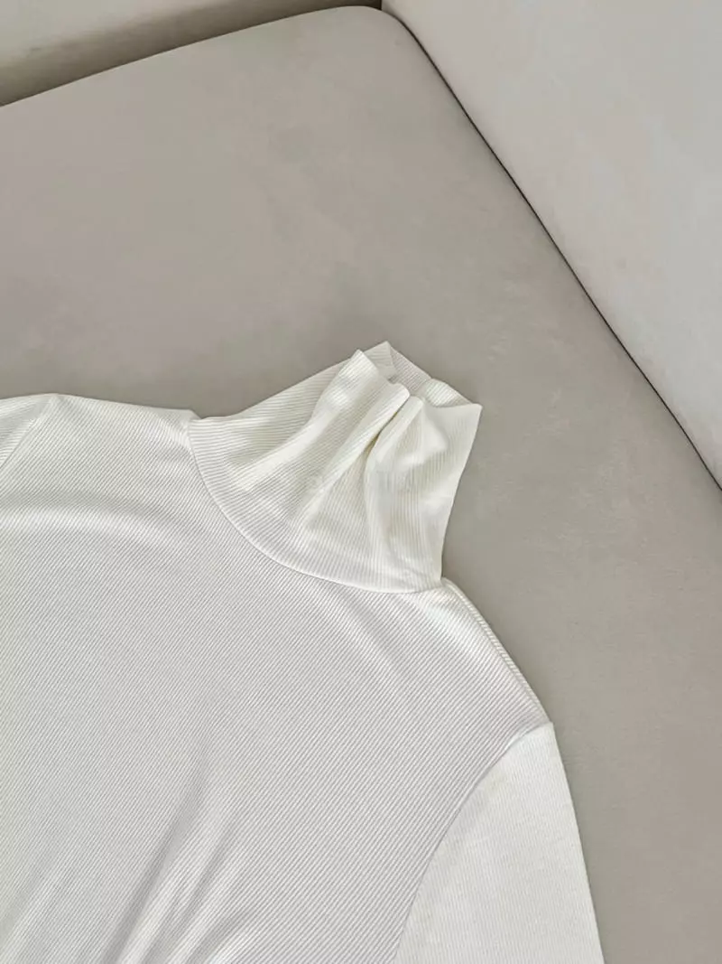 Oneand - Korean Women Fashion - #vintageinspired - Basic Turtleneck Tee - 4