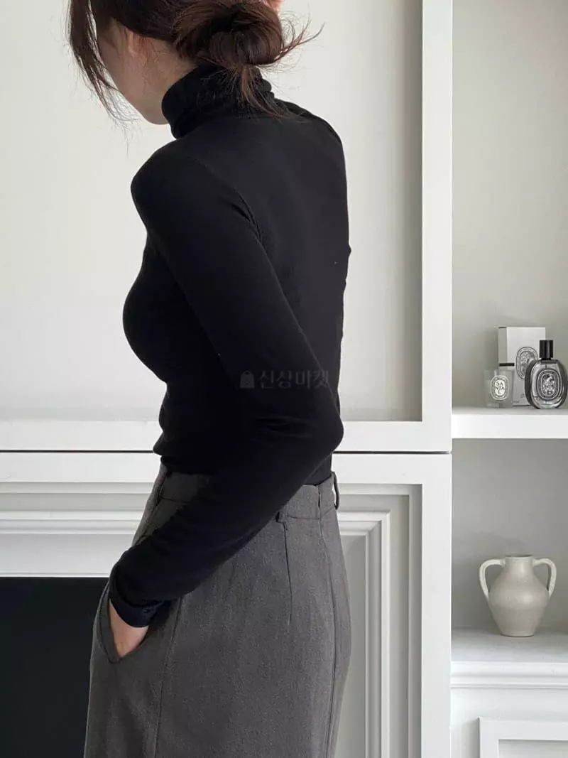 Oneand - Korean Women Fashion - #womensfashion - Basic Turtleneck Tee - 12