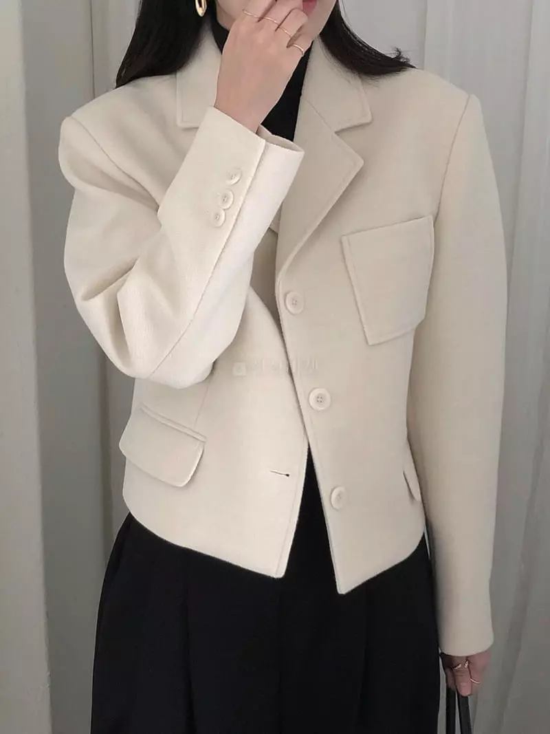 Overclassic - Korean Women Fashion - #momslook - Winter Short Jacket - 5