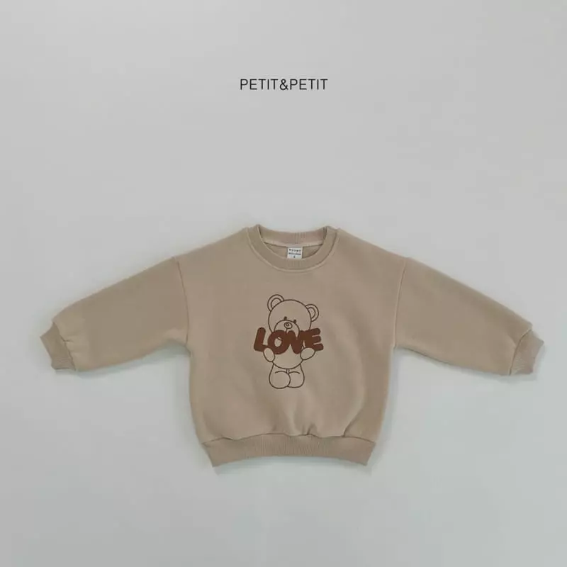 Petit & Petit - Korean Children Fashion - #designkidswear - Love Bear Top Bottom Set - 10