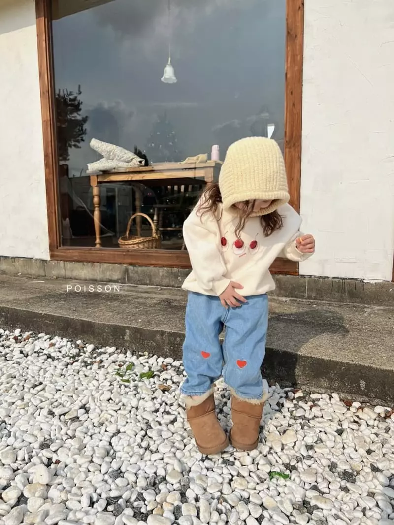 Poisson - Korean Children Fashion - #designkidswear - Heart Easy Jeans - 8