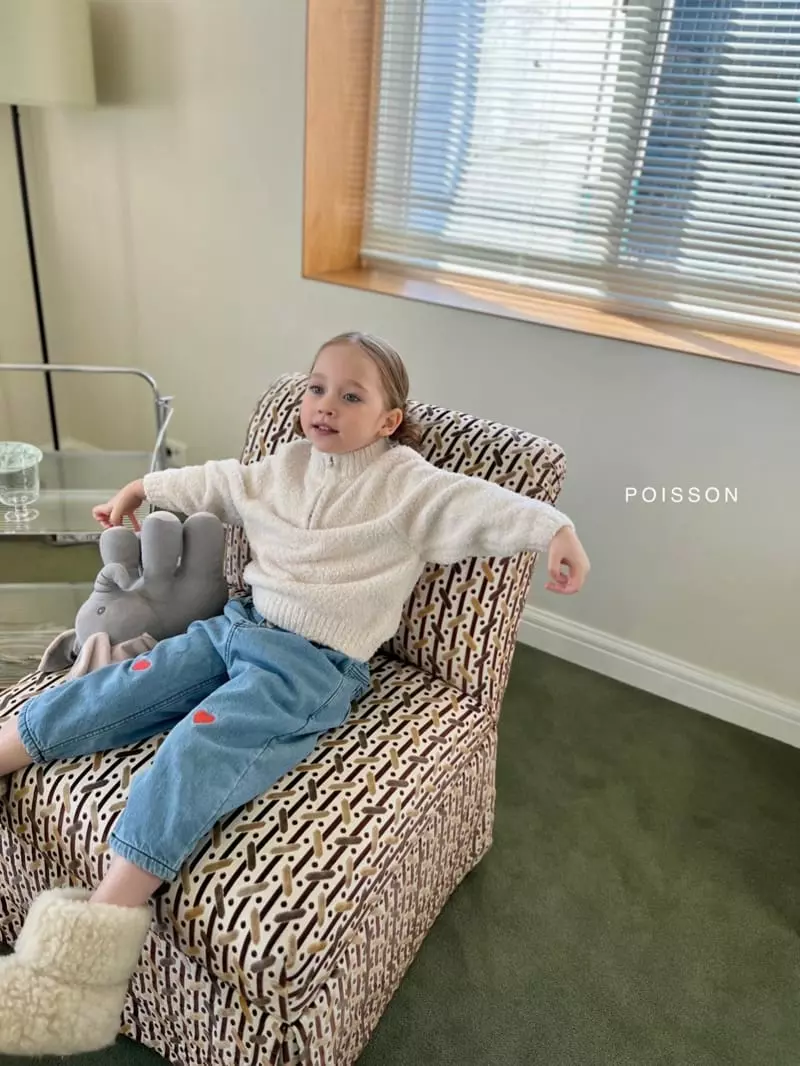 Poisson - Korean Children Fashion - #fashionkids - Heart Easy Jeans - 10