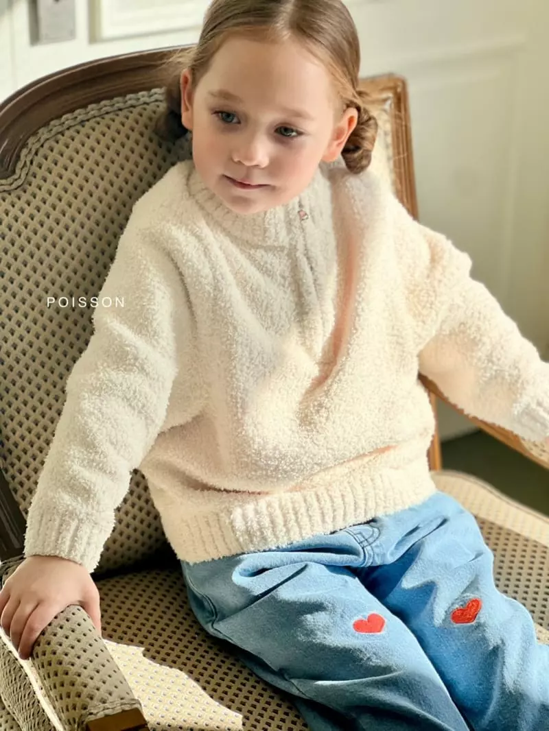 Poisson - Korean Children Fashion - #kidsshorts - Heart Easy Jeans - 11
