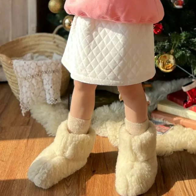 Poisson - Korean Children Fashion - #littlefashionista - Velvet Quilting Skirt