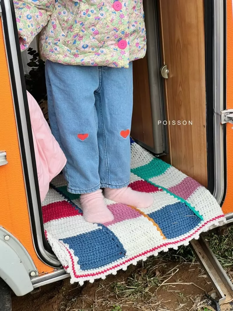 Poisson - Korean Children Fashion - #prettylittlegirls - Heart Easy Jeans - 2