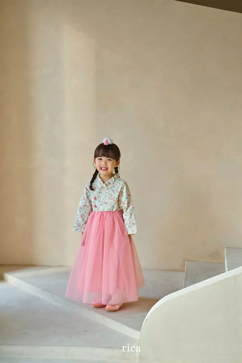 Rica - Korean Children Fashion - #todddlerfashion - Flower Hanbok - 6