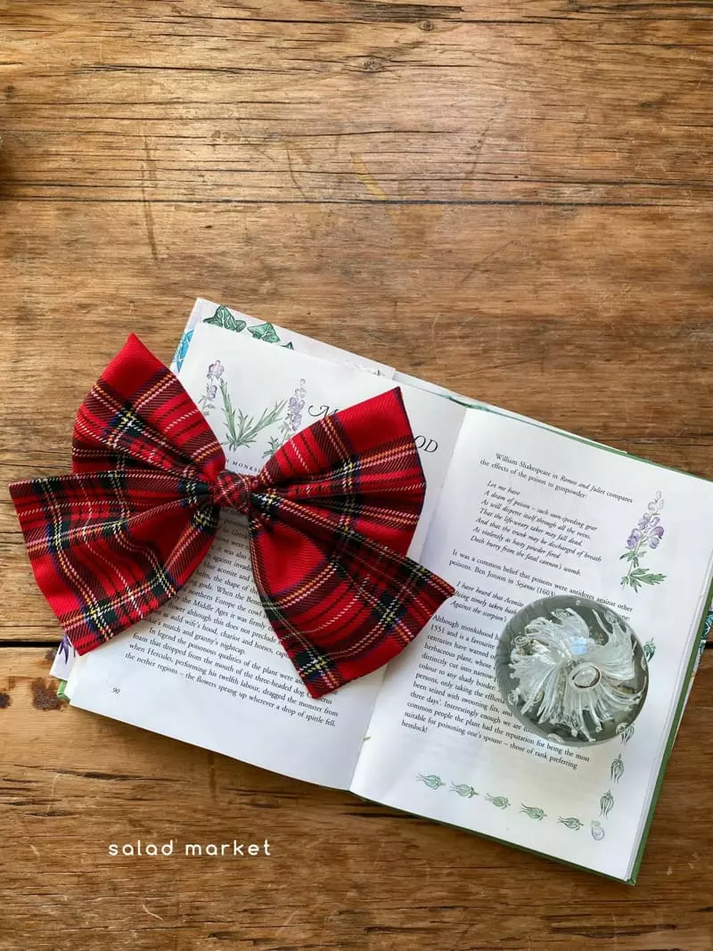 Salad Market - Korean Children Fashion - #fashionkids - Christmas Ribbon Hairpin - 5