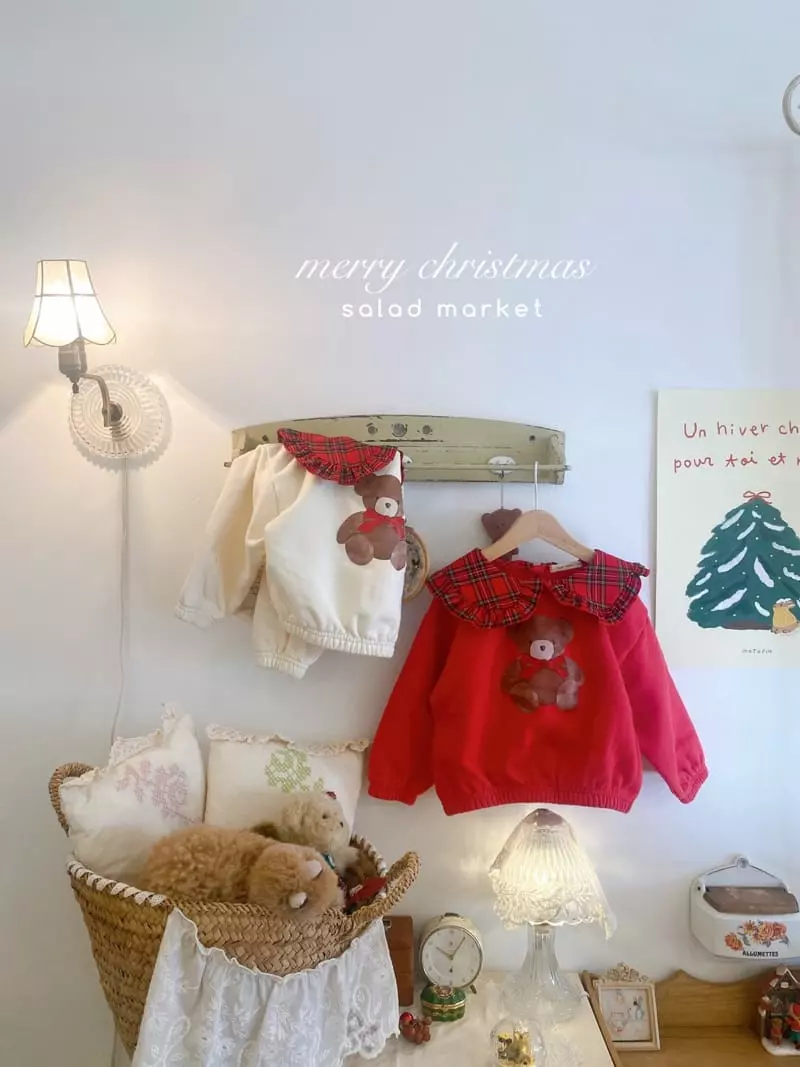 Salad Market - Korean Children Fashion - #fashionkids - Ribbon Bear Sweatshirt