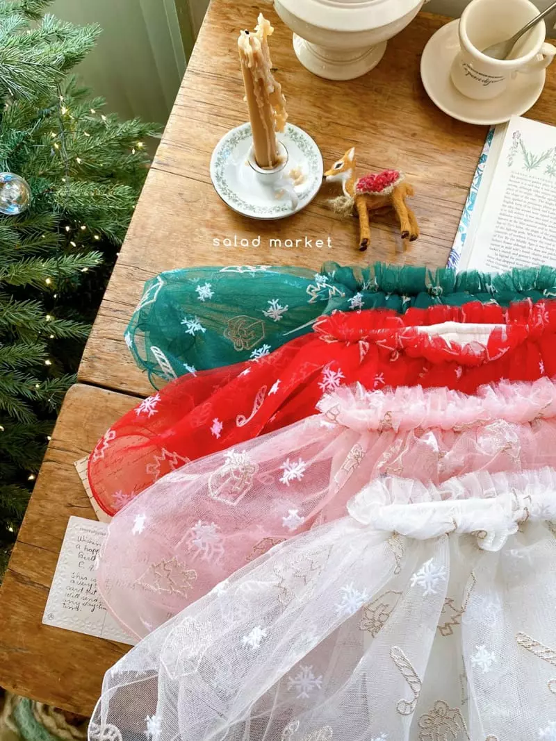 Salad Market - Korean Children Fashion - #kidsshorts - Christmas Gift Tutu Skirt Leggings