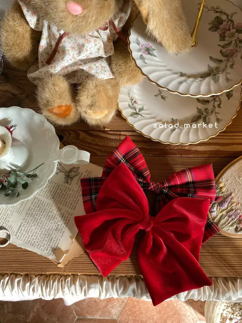 Salad Market - Korean Children Fashion - #kidsstore - Christmas Ribbon Hairpin - 7