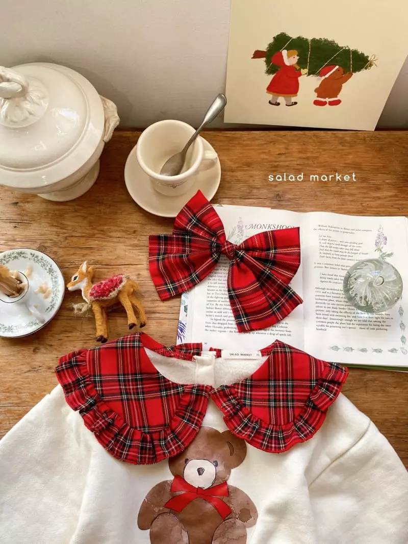 Salad Market - Korean Children Fashion - #littlefashionista - Ribbon Bear Sweatshirt - 6