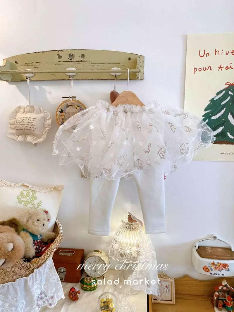 Salad Market - Korean Children Fashion - #littlefashionista - Christmas Gift Tutu Skirt Leggings - 5