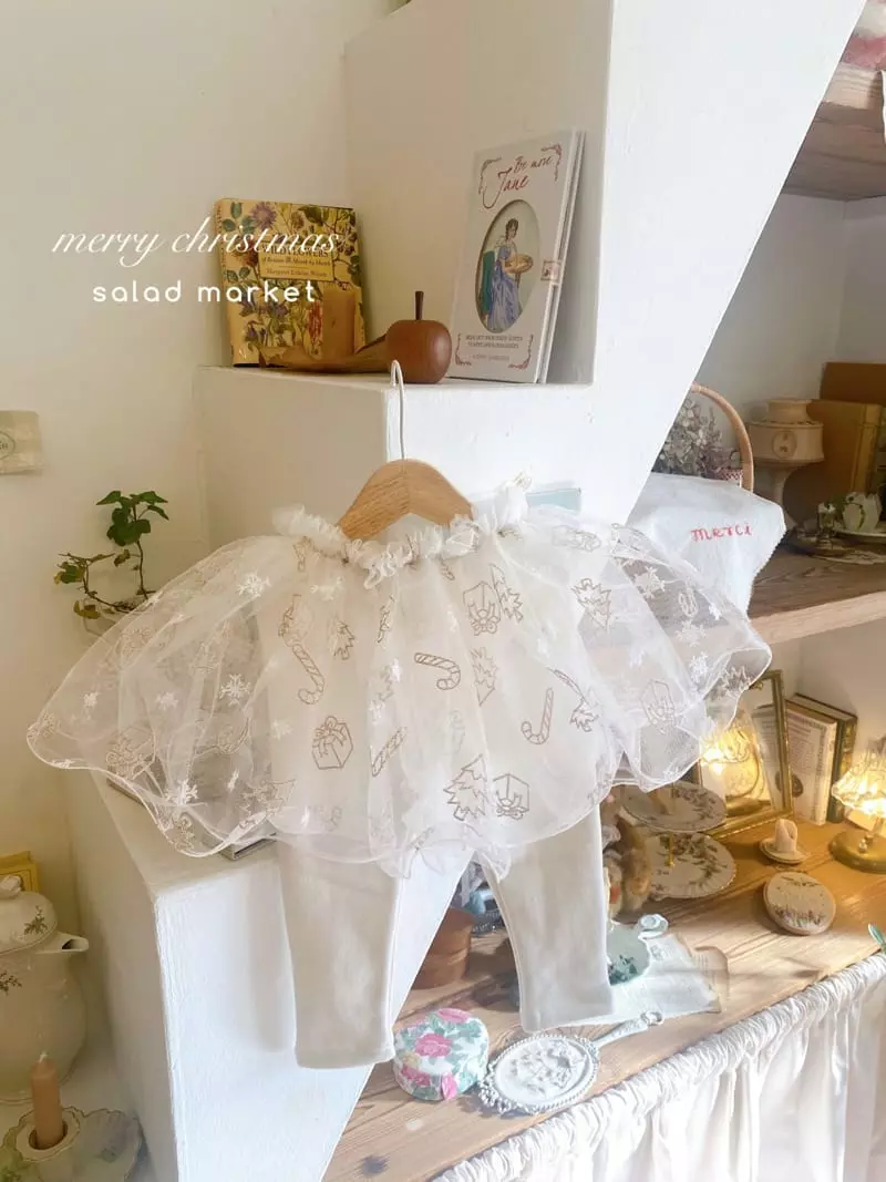 Salad Market - Korean Children Fashion - #minifashionista - Christmas Gift Tutu Skirt Leggings - 7