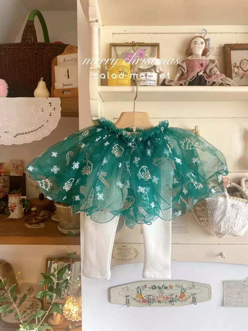 Salad Market - Korean Children Fashion - #stylishchildhood - Christmas Gift Tutu Skirt Leggings - 11