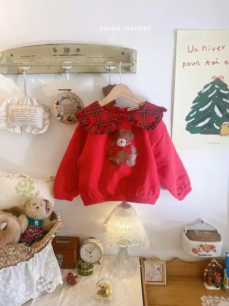 Salad Market - Korean Children Fashion - #todddlerfashion - Ribbon Bear Sweatshirt - 10