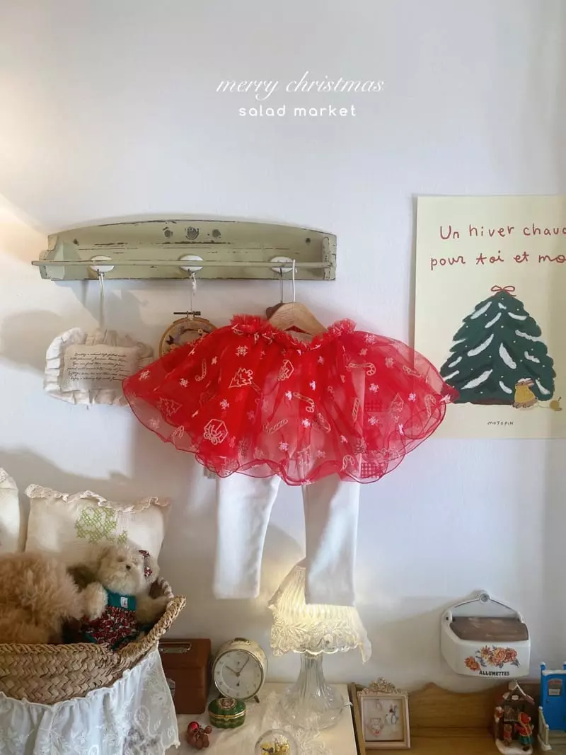 Salad Market - Korean Children Fashion - #todddlerfashion - Christmas Gift Tutu Skirt Leggings - 9