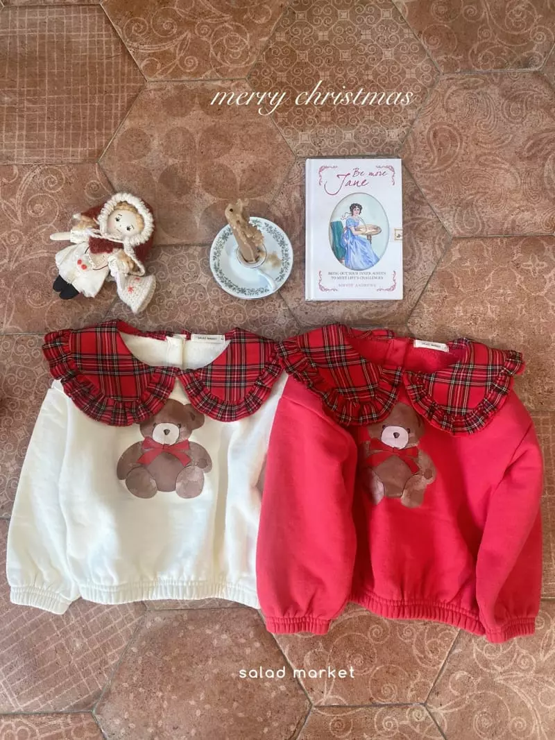 Salad Market - Korean Children Fashion - #toddlerclothing - Ribbon Bear Sweatshirt - 11