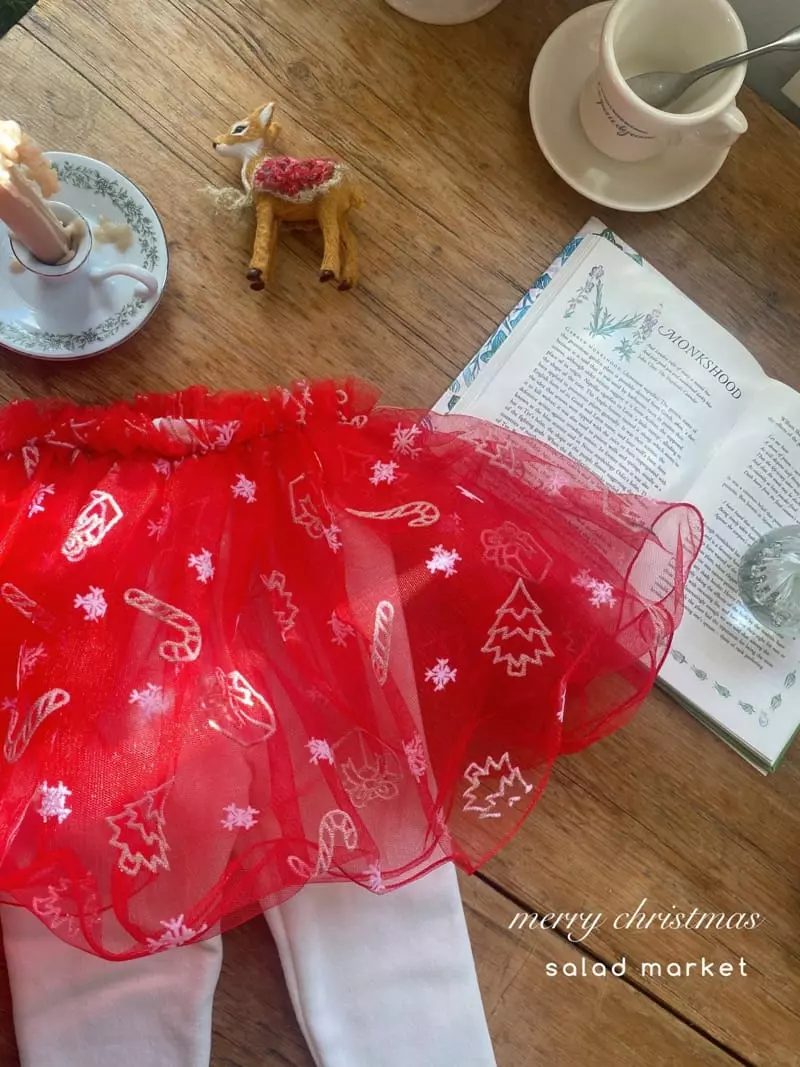 Salad Market - Korean Children Fashion - #toddlerclothing - Christmas Gift Tutu Skirt Leggings - 10