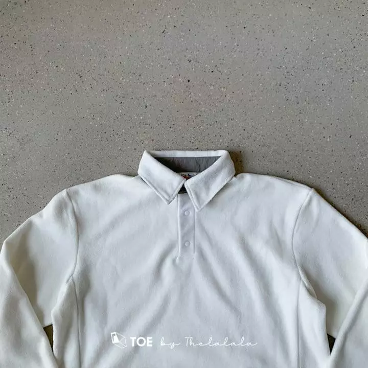 TOE - Korean Women Fashion - #momslook - Iam Fleece Collar Tee Mom