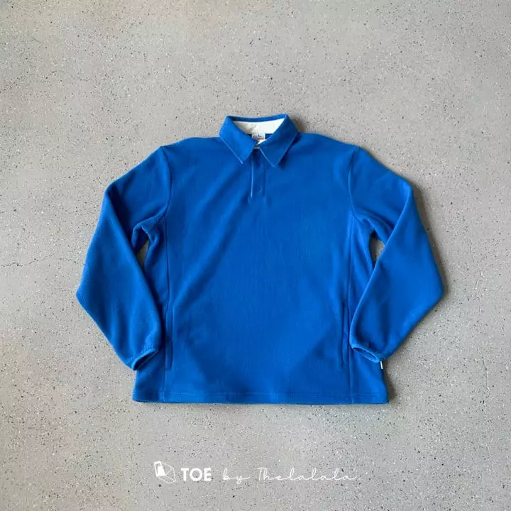 TOE - Korean Women Fashion - #momslook - Iam Fleece Collar Tee Mom - 3